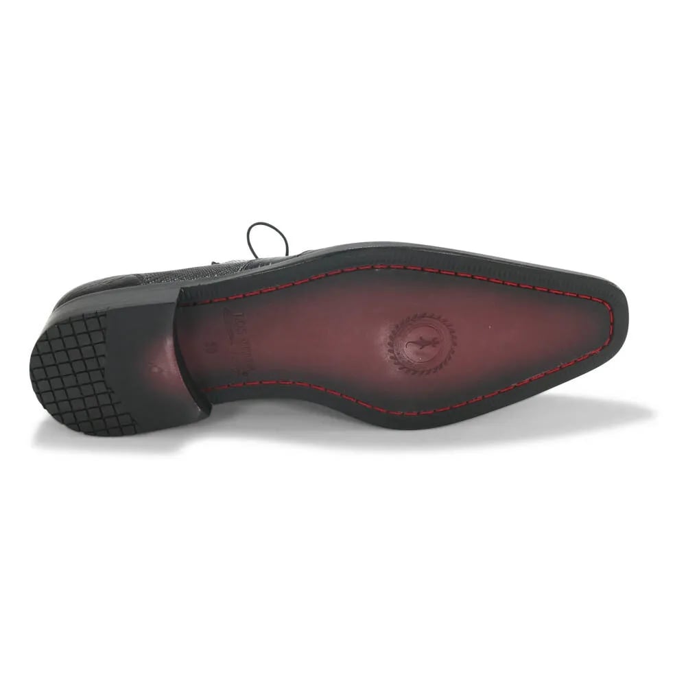 Los Altos Black Teju Lizard Oxfords