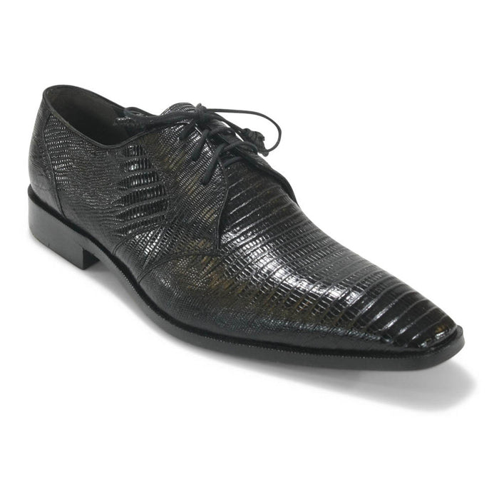 Oxford Black Teju Lizard Dress Shoes