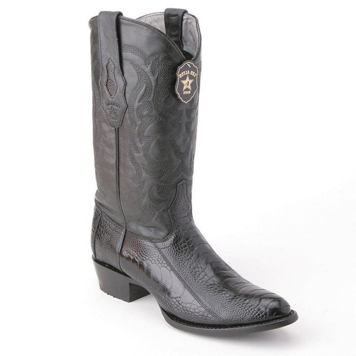 Ostrich Leg Round Toe Boots by Los Altos