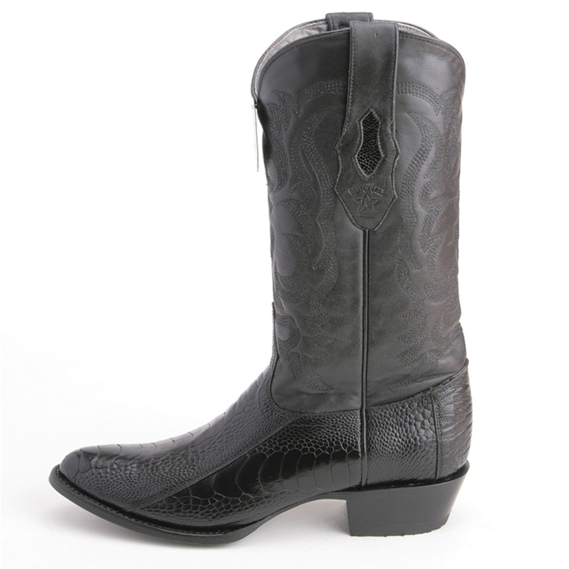 Ostrich Leg Round Toe Boots by Los Altos