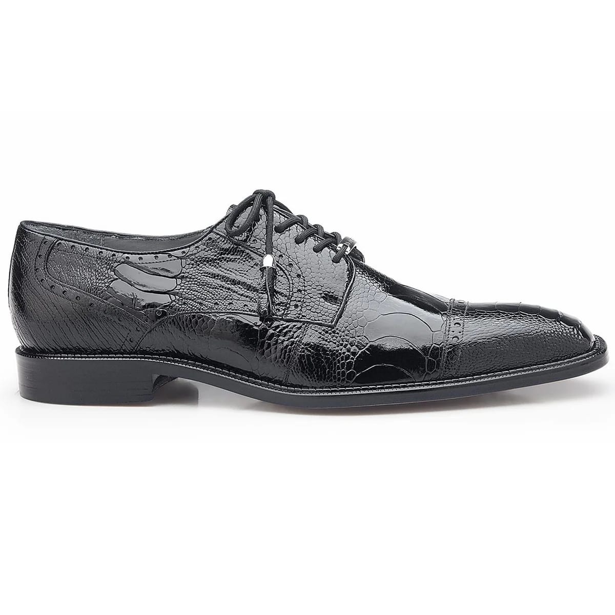 Belvedere Batta Men's Black Ostrich Oxfords