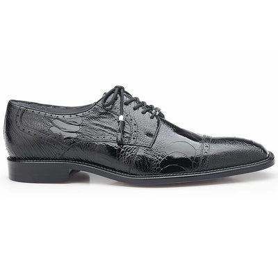 Belvedere Batta Men's Black Ostrich Oxfords