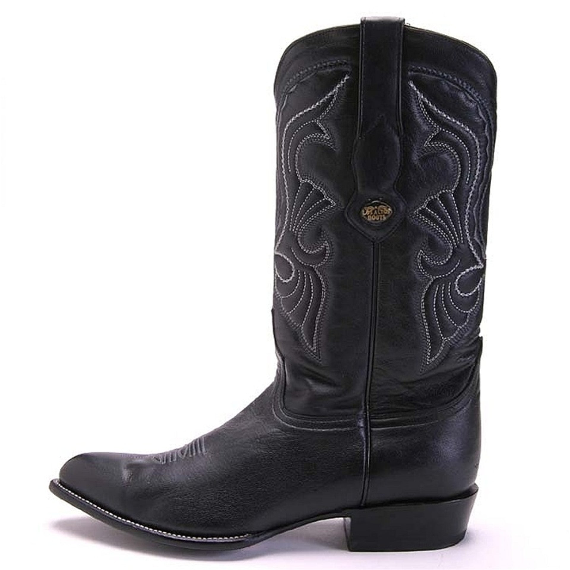 Los Altos Black Goat Leather J Toe Boots