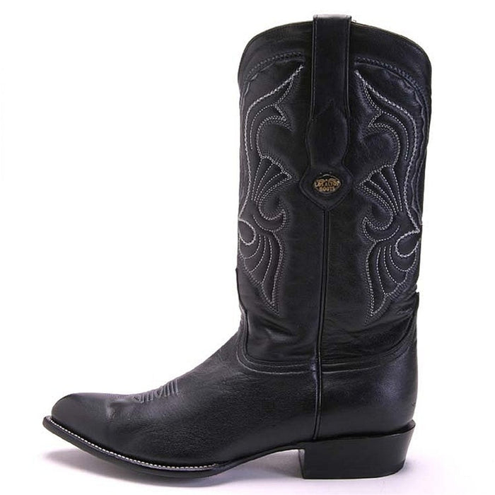 Los Altos Black Goat Leather J Toe Boots
