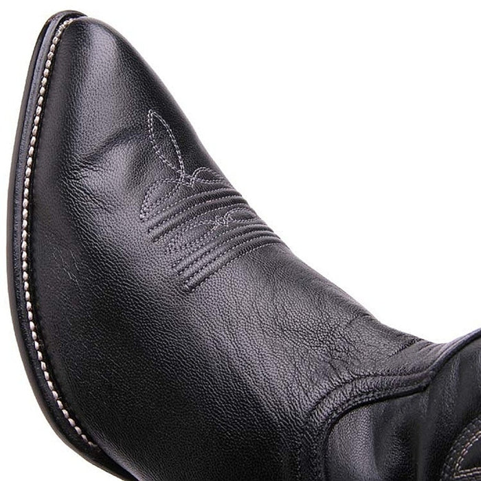 Los Altos Black Goat Leather J Toe Boots