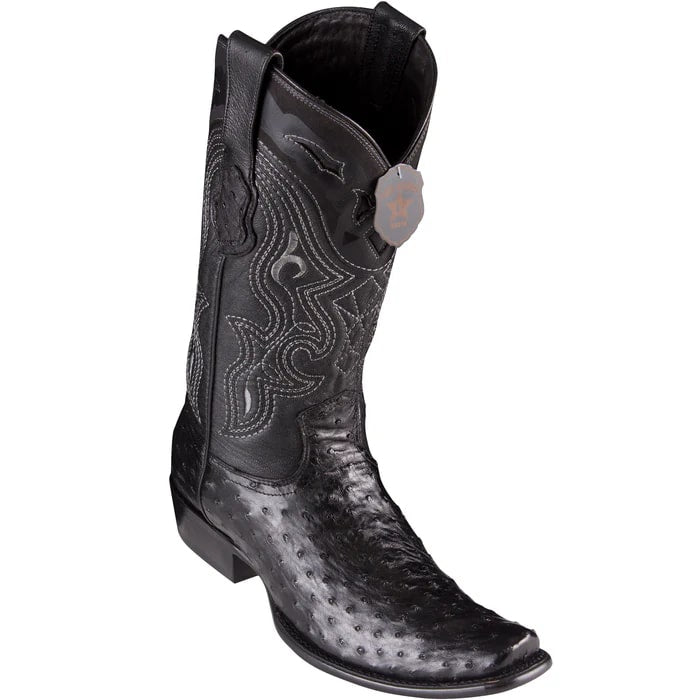 Black Ostrich Men’s Dress Cowboy Boots