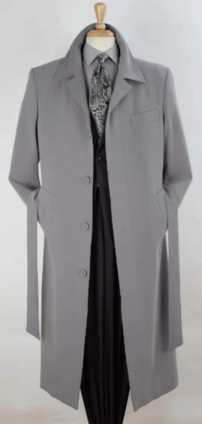 Full Length Black Hidden Button Top Coat