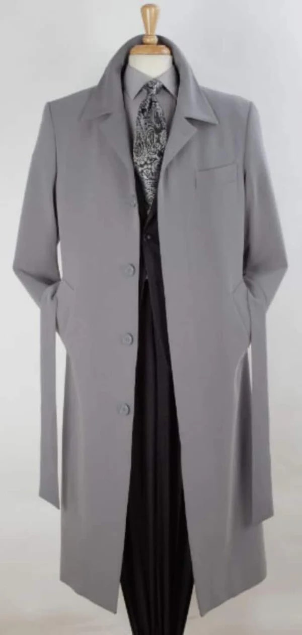 Full Length Black Hidden Button Top Coat