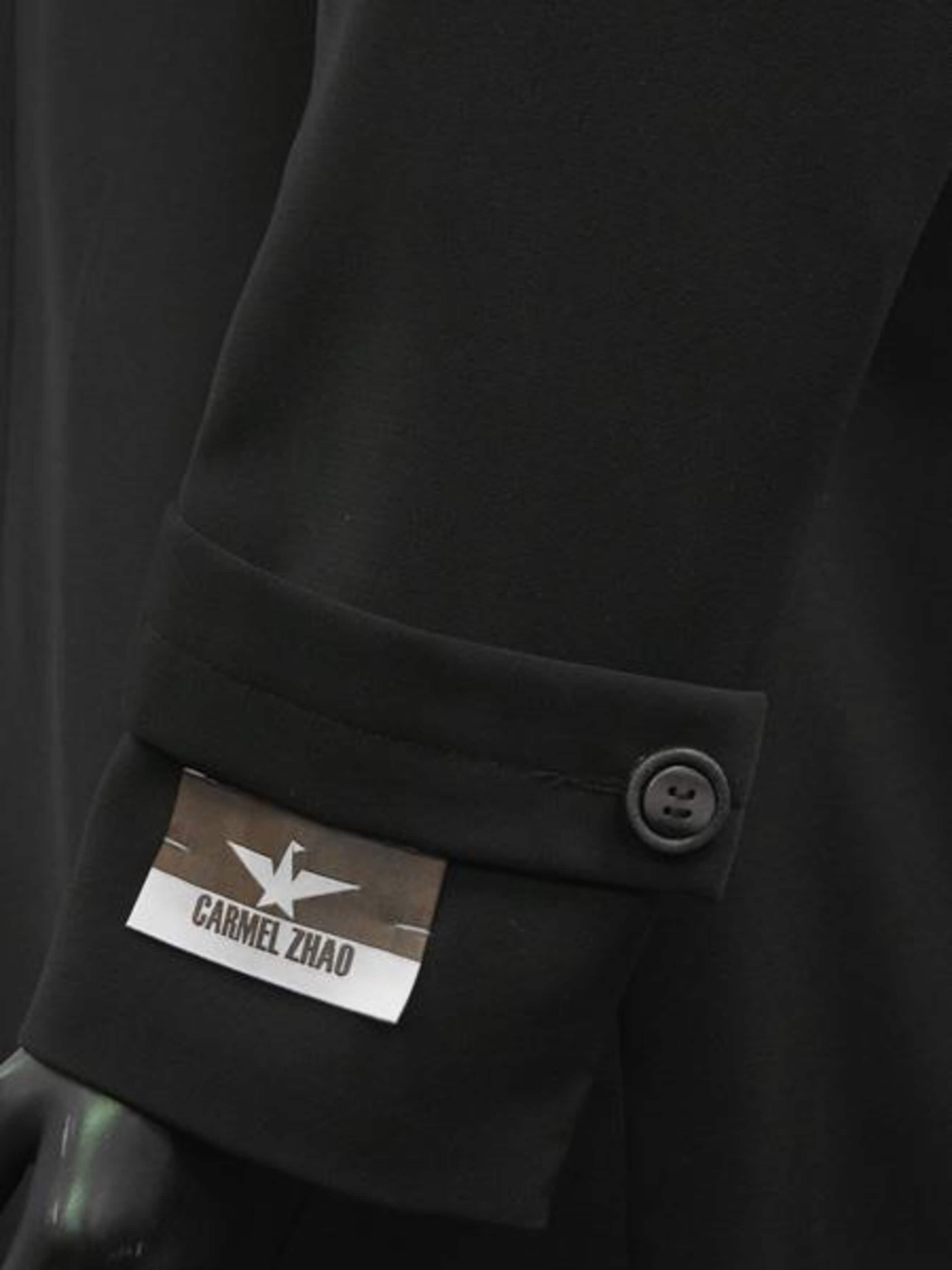 Black Plush MicroFiber Trench Long Coat for Men