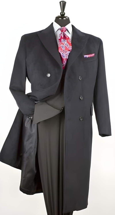 48 Inch Double Breasted Wool Blend Top Coat