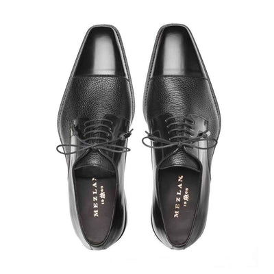 Mezlan Soka Black Oxfords Real Deerskin Shoes
