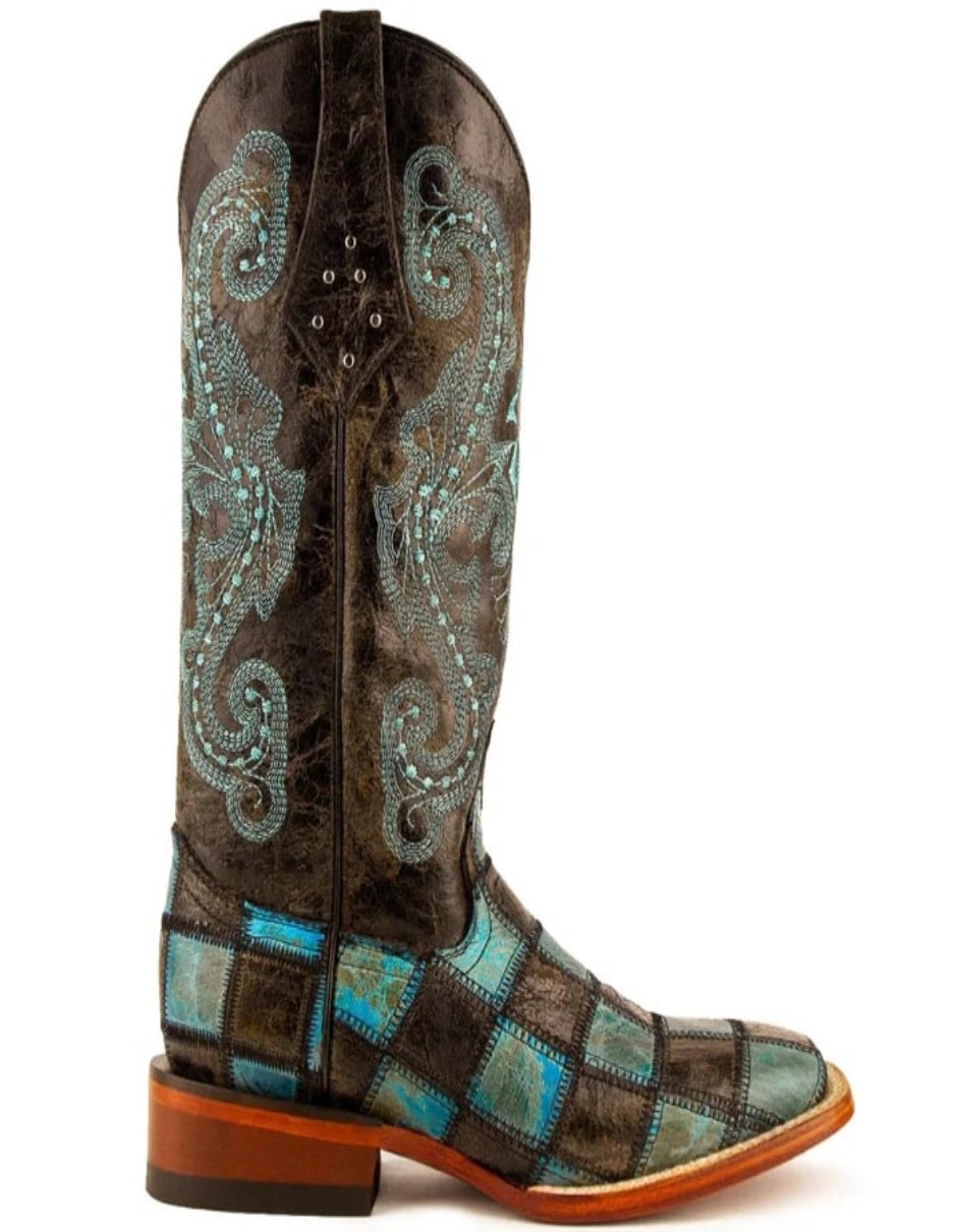 Ferrini Women's Patchwork Square Toe Boots