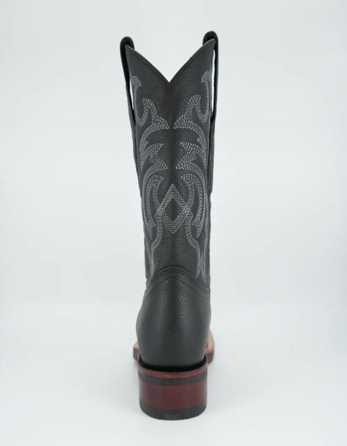 Men's Grisly Black Wide Square Toe Boot