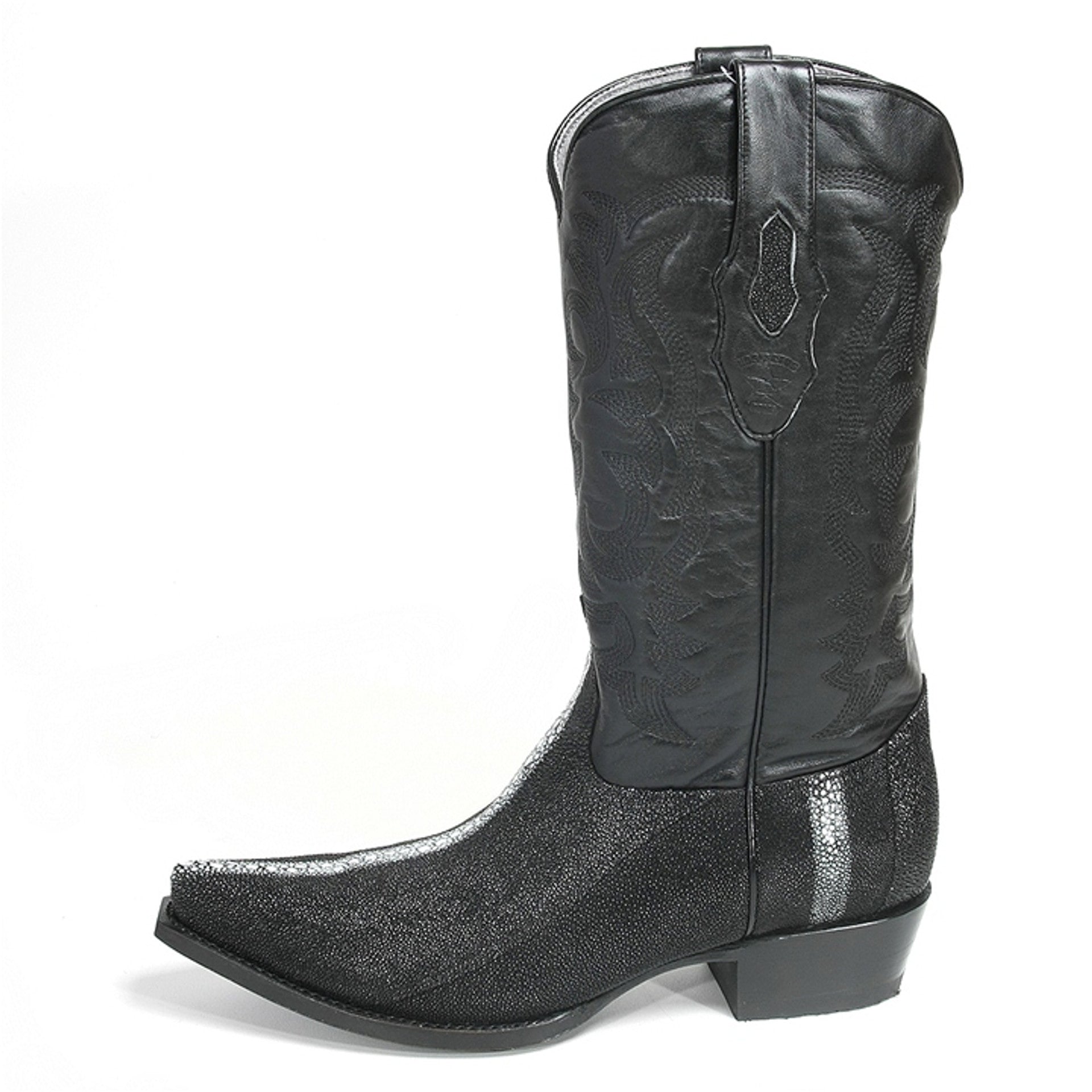 Los Altos Black Stingray Rowstone Snip Toe Boots