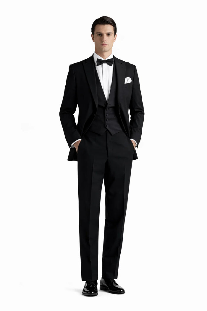 Black Tuxedo With Peaked Lapels