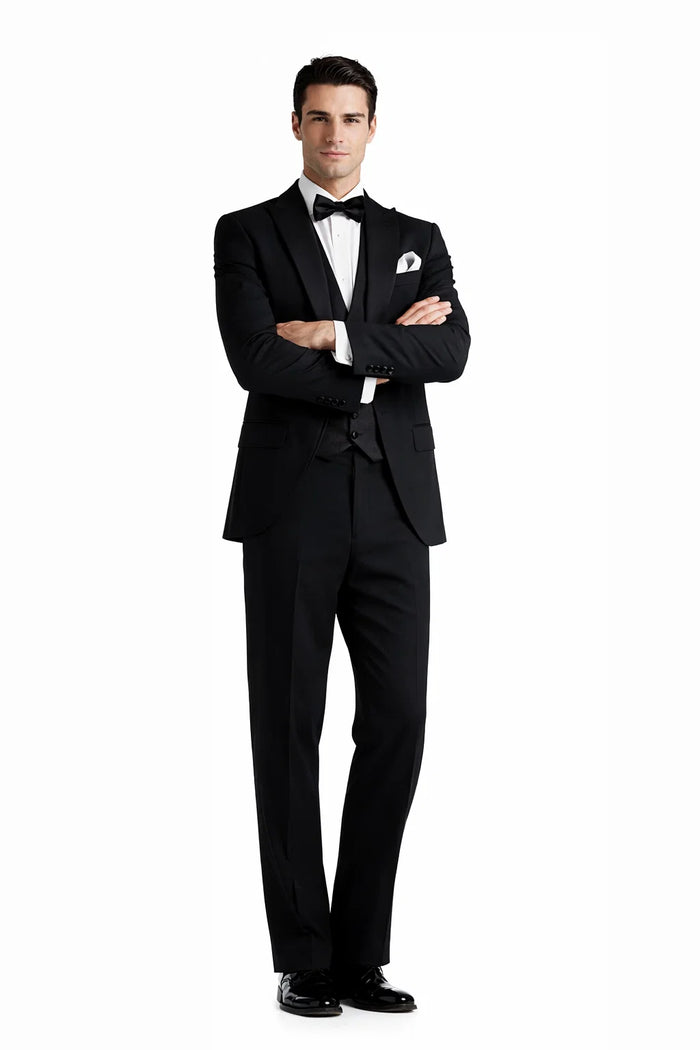 Black Tuxedo With Peaked Lapels