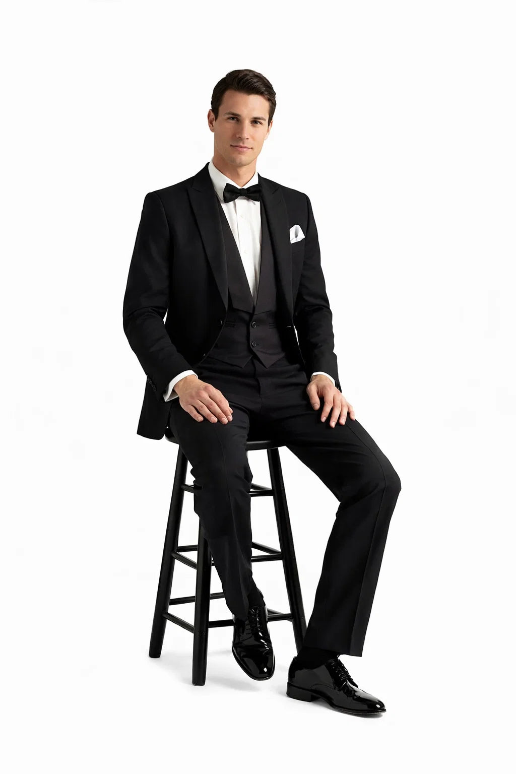 Black Tuxedo With Peaked Lapels