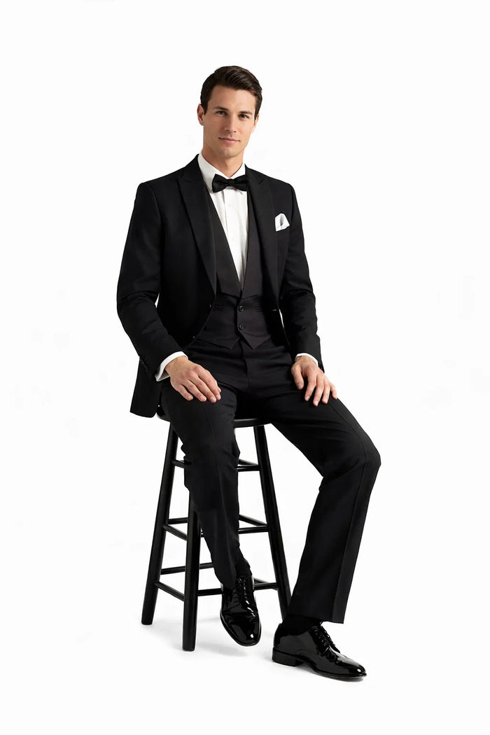 Black Tuxedo With Peaked Lapels