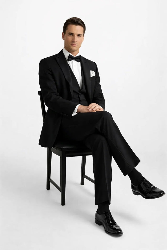Black Tuxedo With Peaked Lapels
