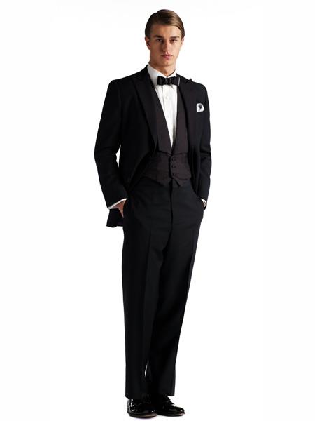 Black Tuxedo With Peaked Lapels