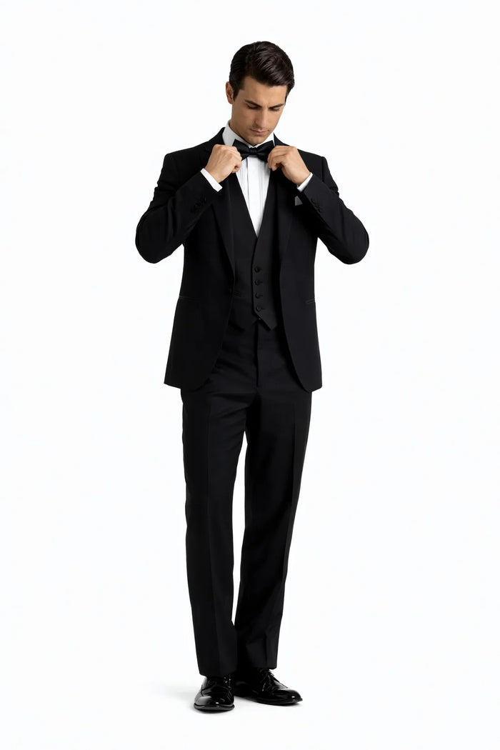 Black Tuxedo With Peaked Lapels