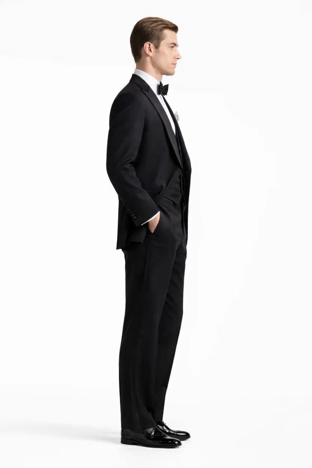 Black Tuxedo With Peaked Lapels