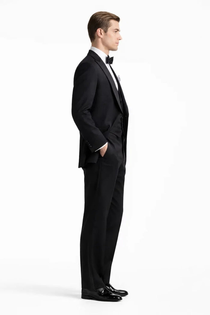 Black Tuxedo With Peaked Lapels