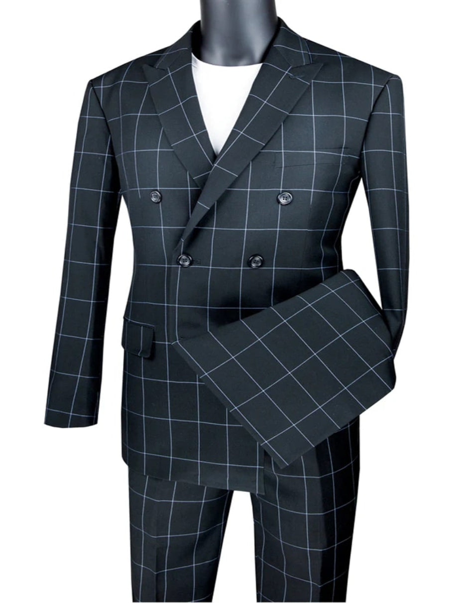 1920s Plaid Gangster Suit with White Vest