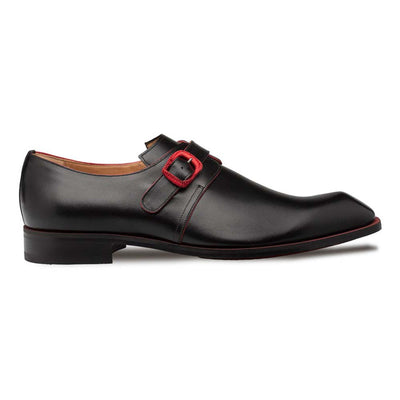 Mezlan Profumo Monk Strap Shoes with Red Accents