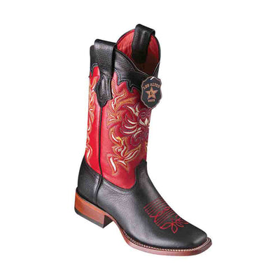 Los Altos Grisly Black & Red Leather Women’s Boot
