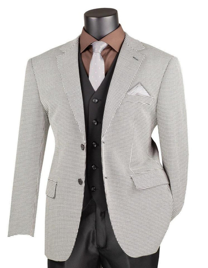 Houndstooth Vinci Black and White Sport Coat
