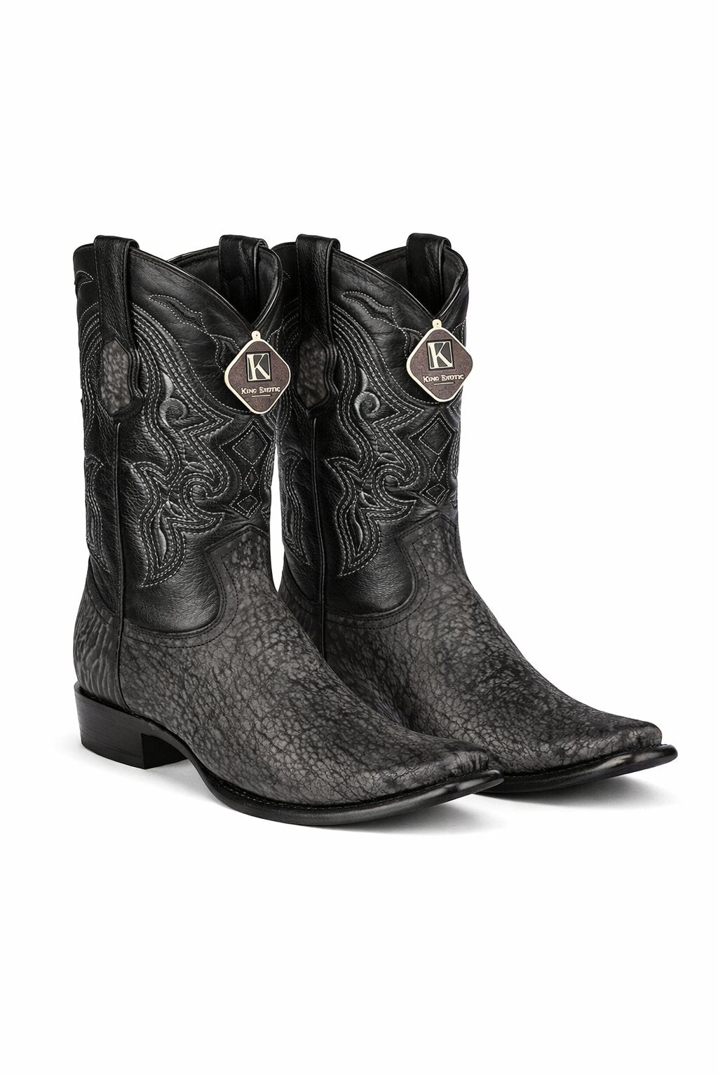 Black Shark Skin Boots Dubai by King Exotic Boots