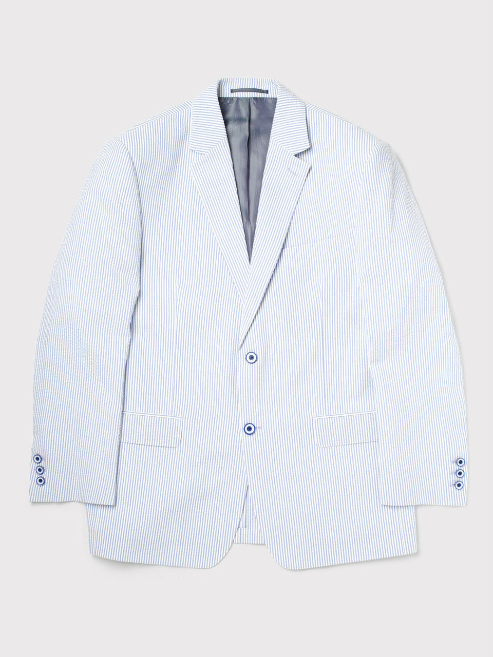 Blue Striped Seersucker Jacket