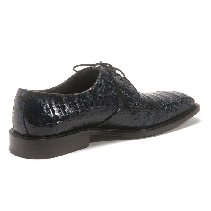 Oxford Blue Caiman Crocodile Leather Oxfords