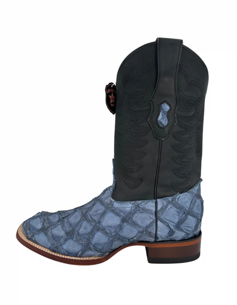 Los Altos Men's Genuine Pirarucu Square Toe Boot
