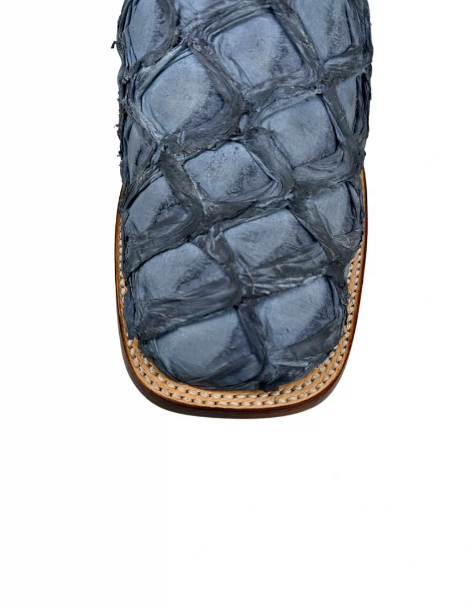 Los Altos Men's Genuine Pirarucu Square Toe Boot