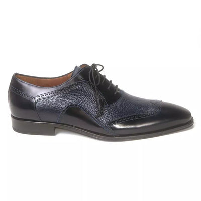 Mezlan Blue Deer Skin Wingtip Oxford Shoes