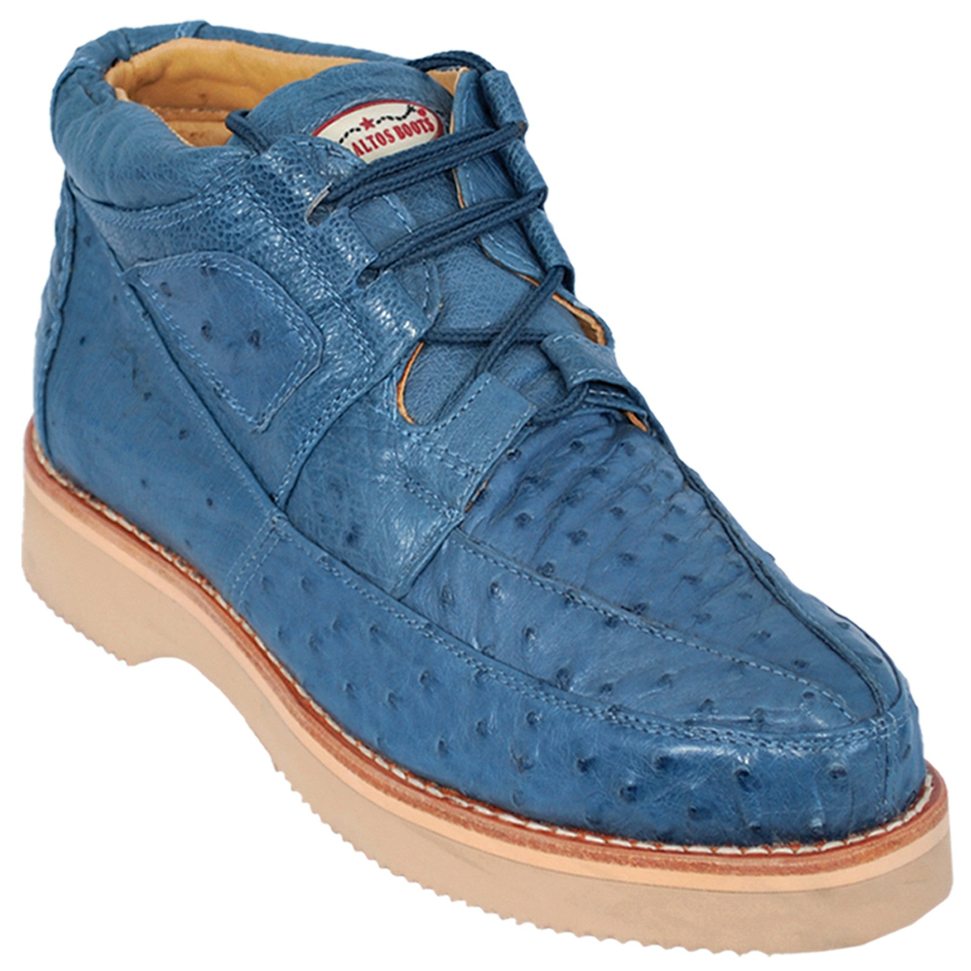 Los Altos Ostrich Skin Blue Jean Sneakers