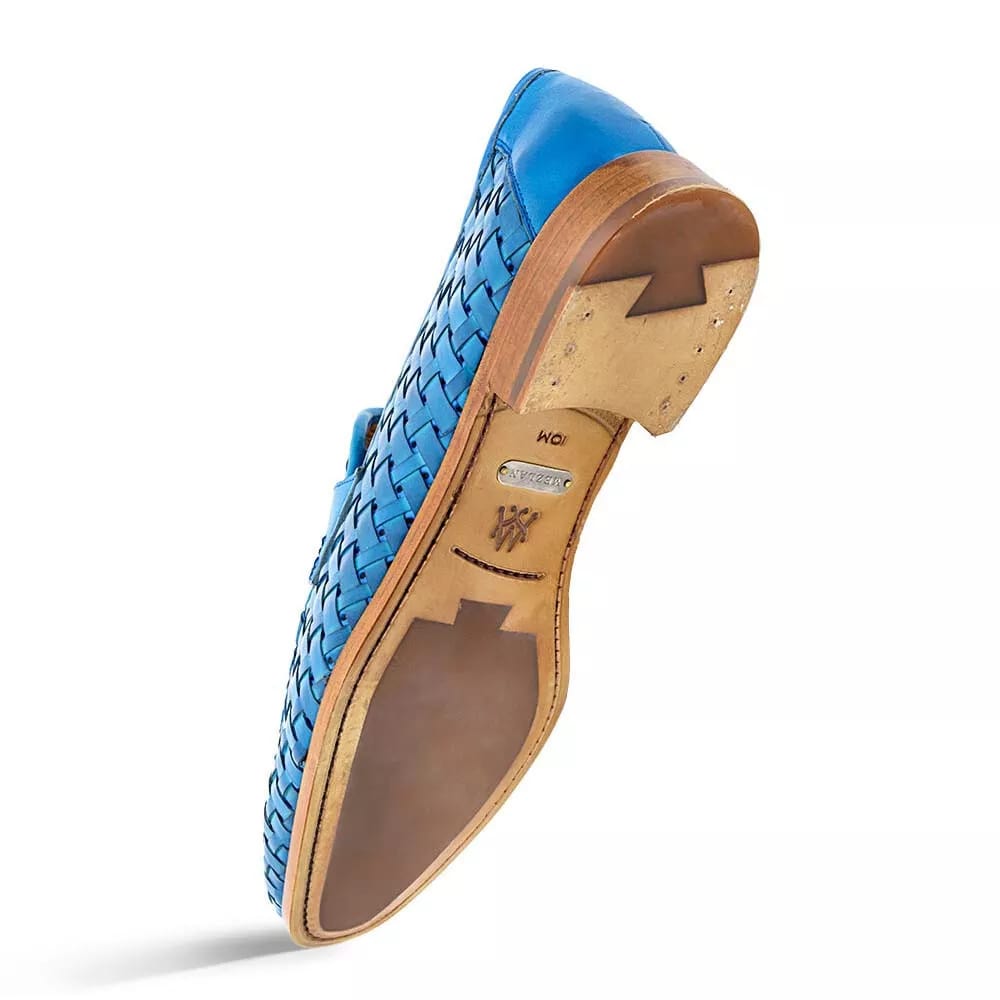 Mezlan Solomeo Blue Jeans Woven Penny Loafer