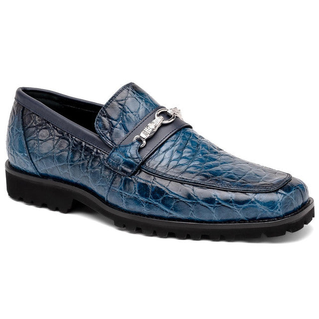 Mauri Alligator Loafers with Metal Bit Debonair
