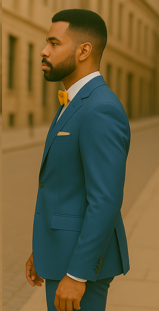 Rossiman Rossi Blue Slim Suit - Skinny 1-Button