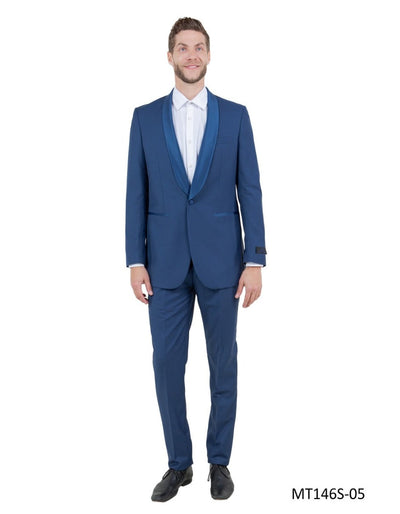Cobalt Blue Tuxedo with Blue Lapel - Dark Royal