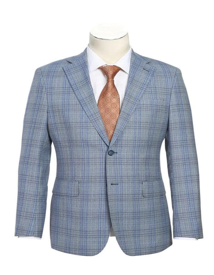 Light Grey Slim Fit Suit with Notch Lapel