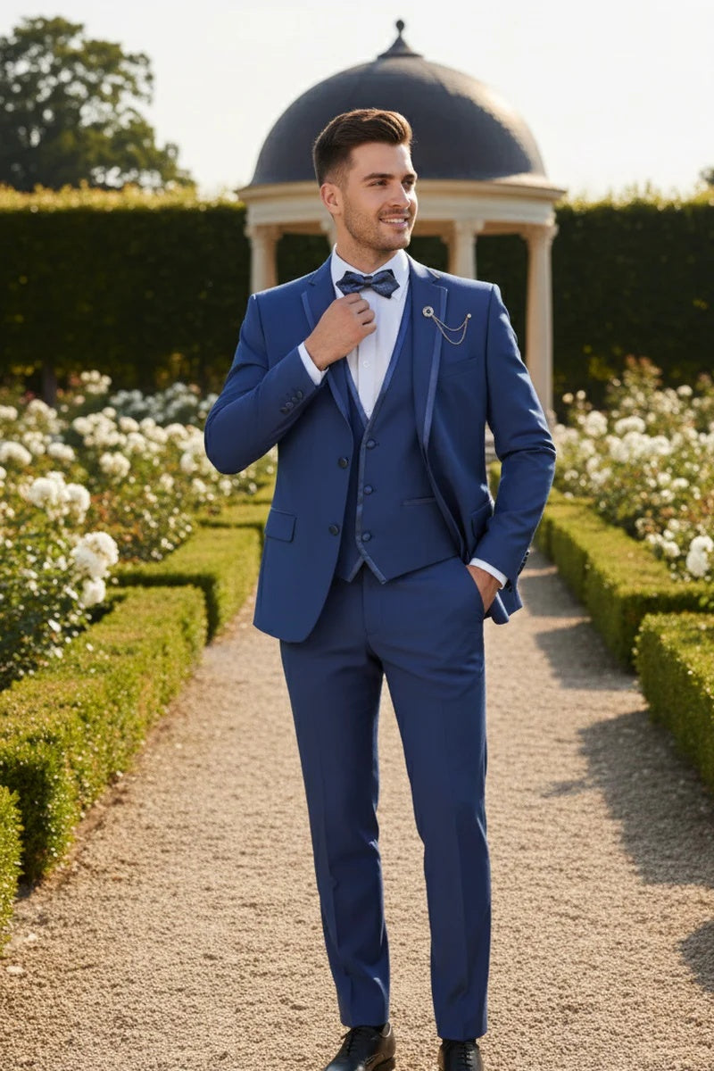 Blue Vinci 2-Button Notch Tuxedo