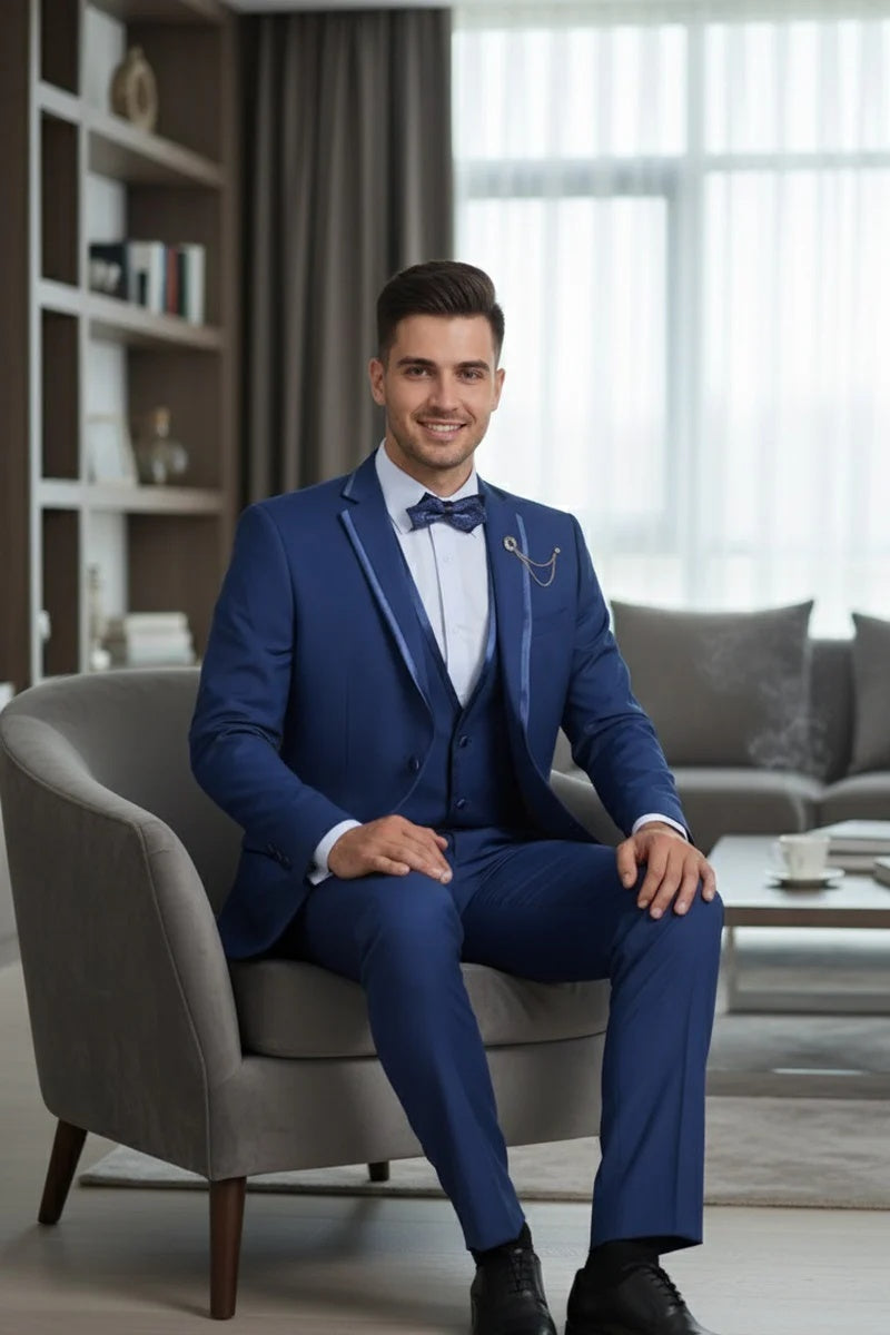 Blue Vinci 2-Button Notch Tuxedo