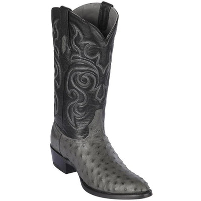 Grey Ostrich Cowboy Boots by Los Altos Boots