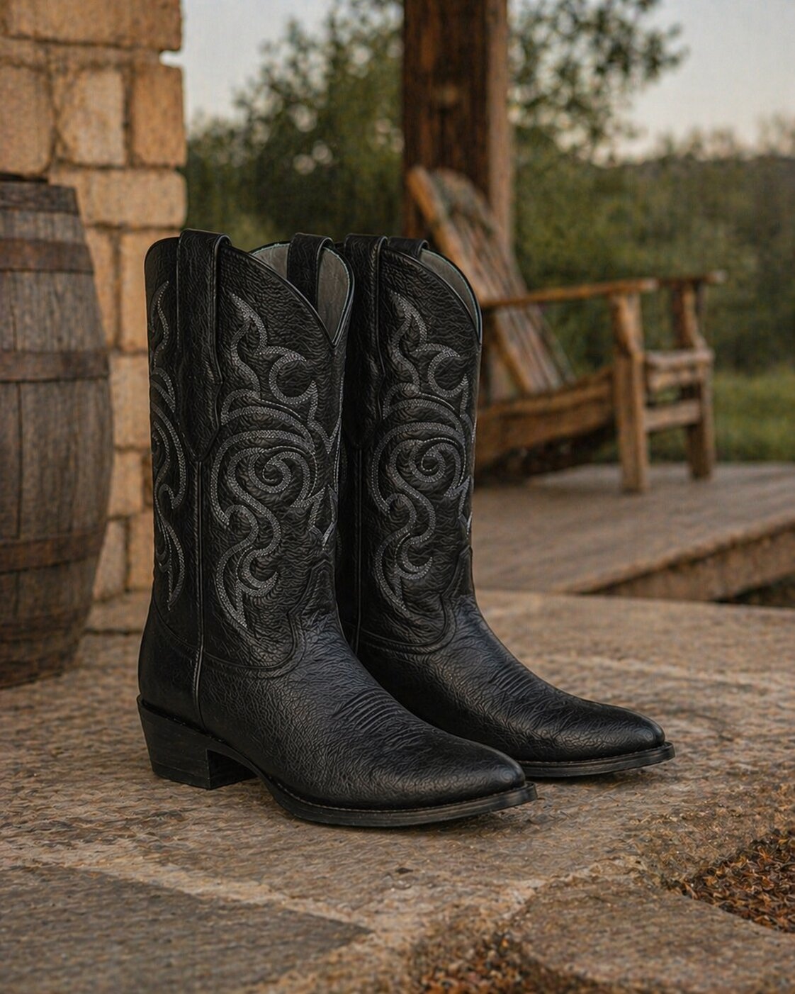 Botas de Cuero con Acabado Grizzly LAB-6527