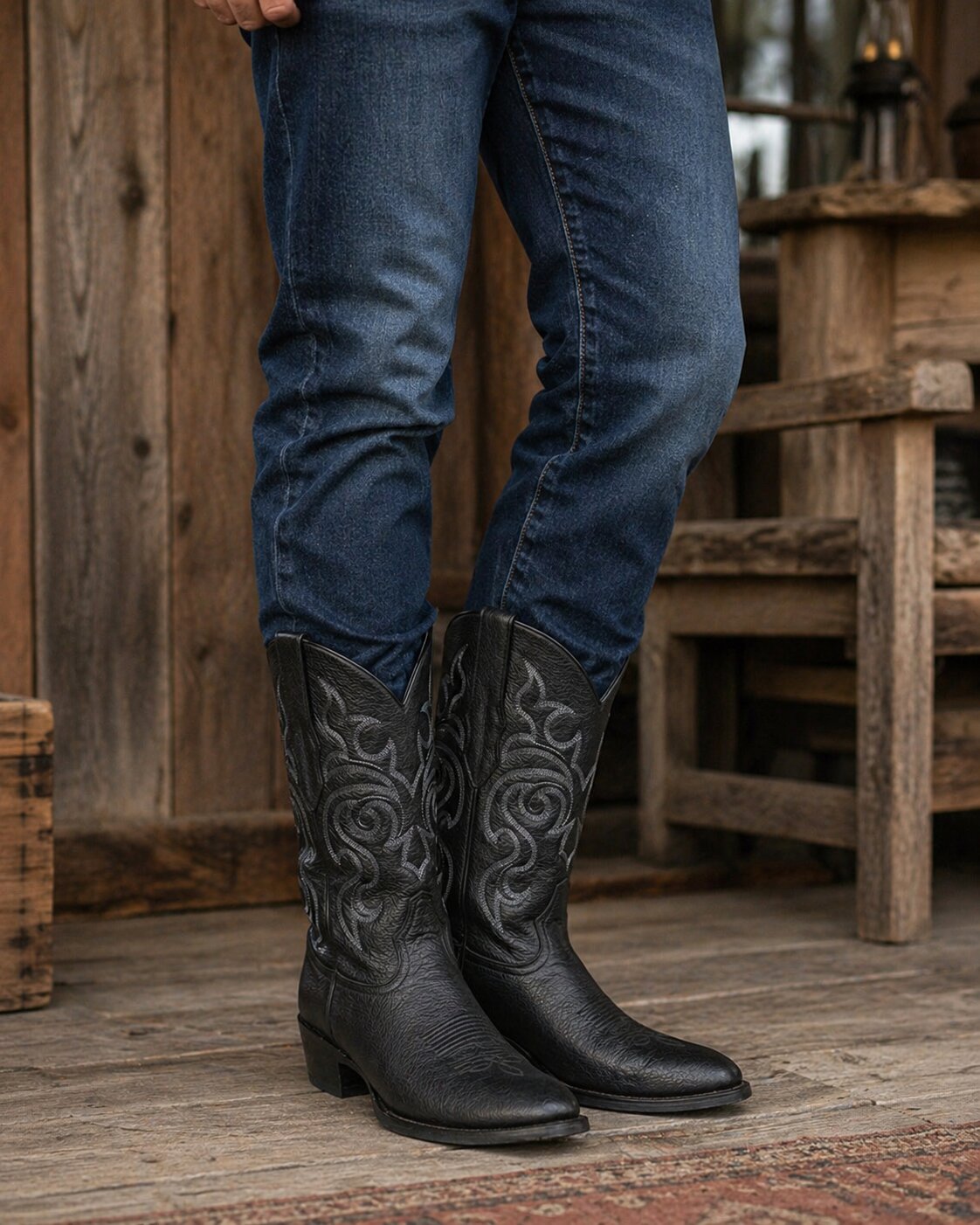Botas de Cuero con Acabado Grizzly LAB-6527