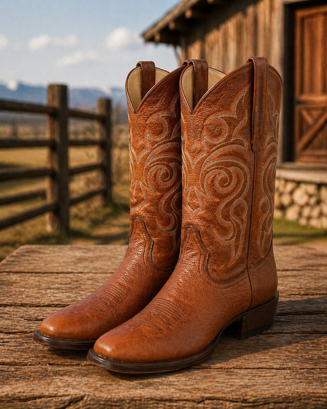 Botas de Cuero con Acabado Grizzly LAB-6527