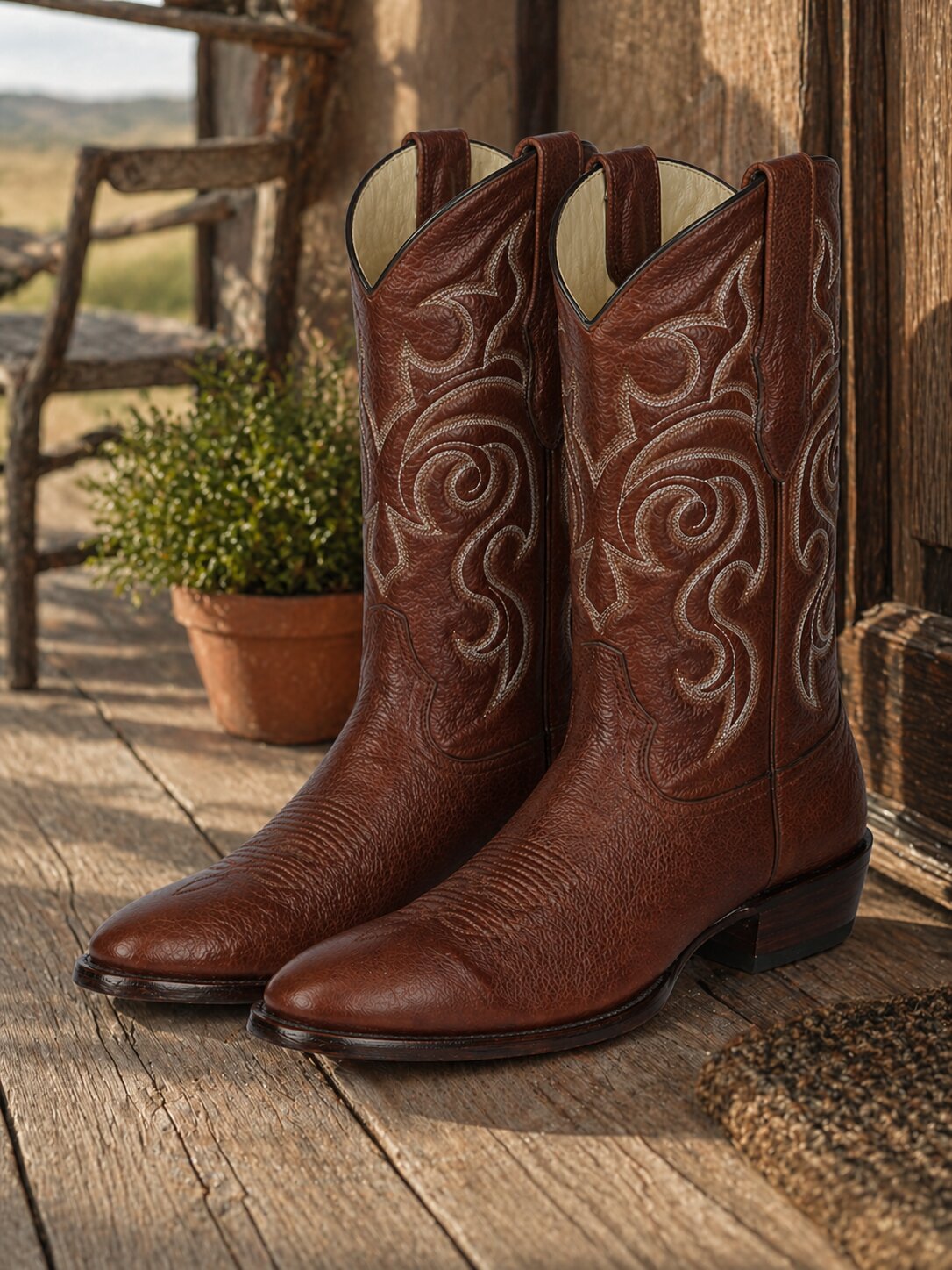 Botas de Cuero con Acabado Grizzly LAB-6527